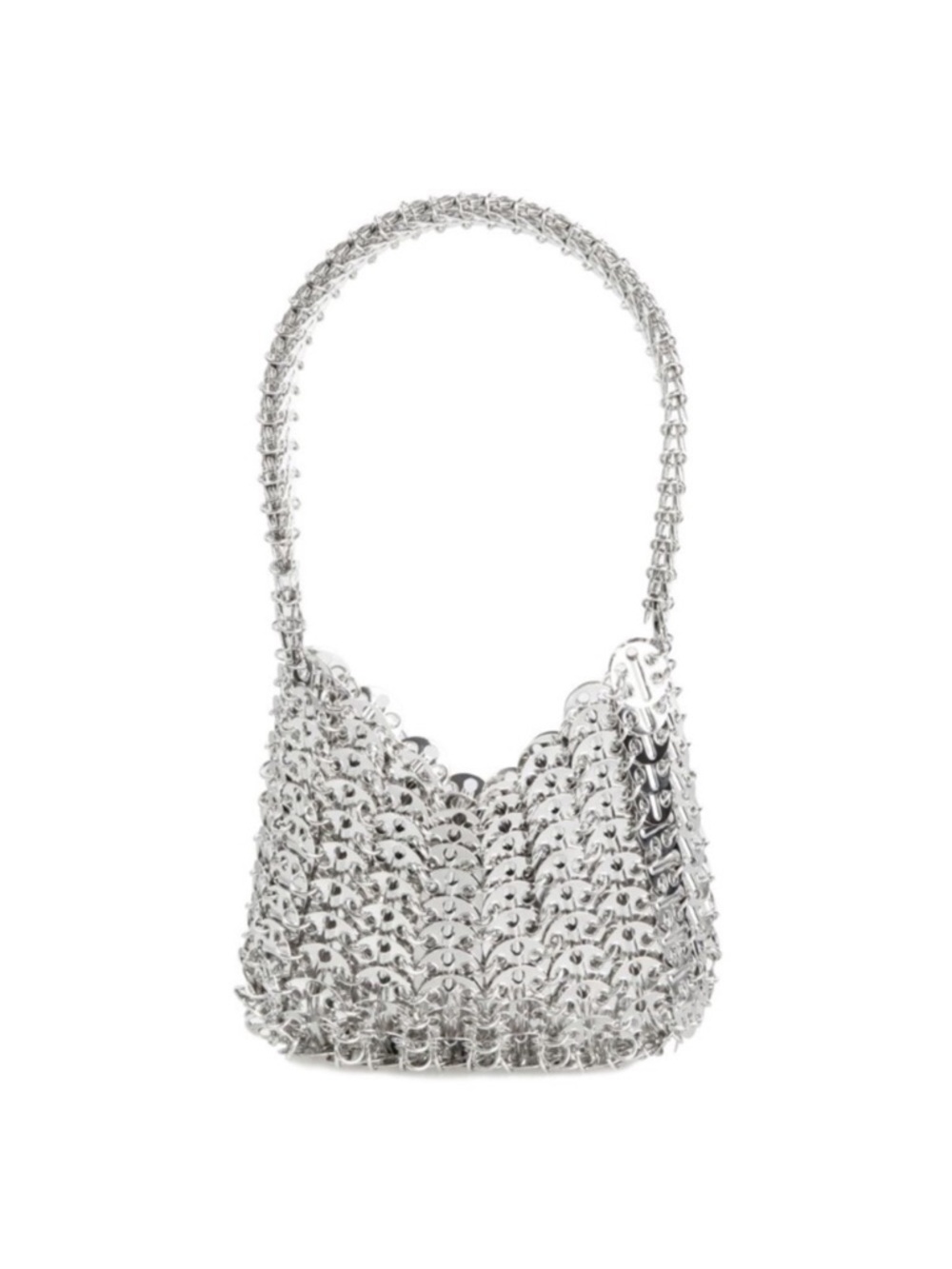 Metallic Disc Party Handbag - Metal Sequin Top Handle Bag Party New